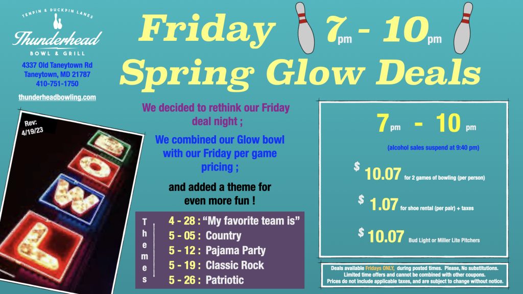 Glow Bowling - Thunderhead Bowl & Grill